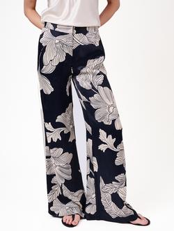 Amanda Wakeley Pippa Print Trousers, Black/White, Black/White