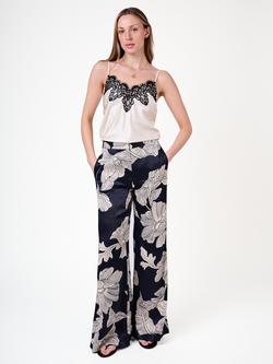 Amanda Wakeley Pippa Print Trousers, Black/White - view 2, Black/White