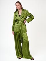 Amanda Wakeley Olivia Satin Suit Jacket, Green