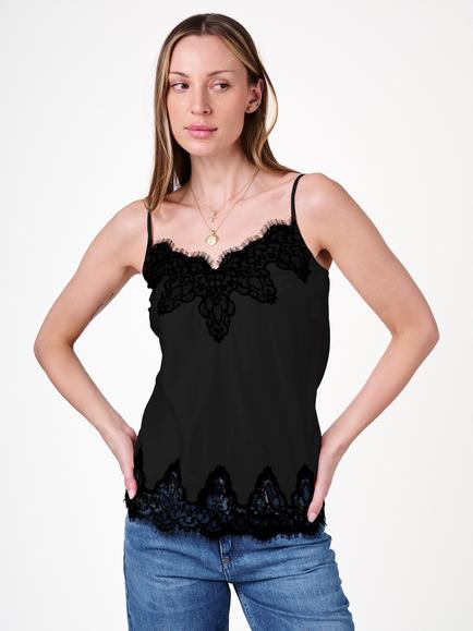 Amanda Wakeley Nathalie Silk Camisole - view 2, Black