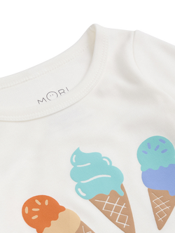 MORI Kids' Ice Cream Party Summer Pyjama Set, Multi - view 2, Multi