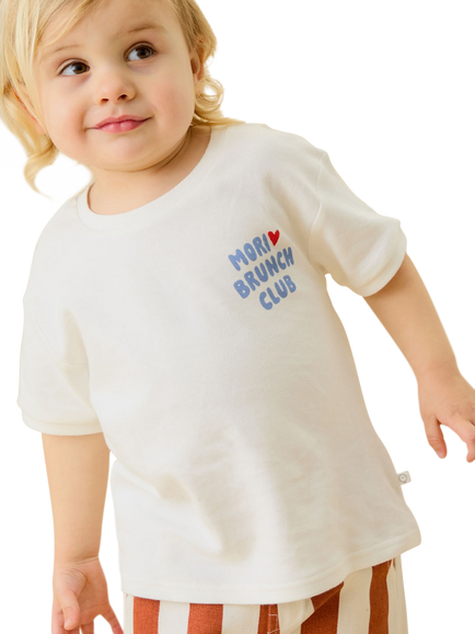 MORI Kids' MORIcchino Oversized T-Shirt, Cream, Cream