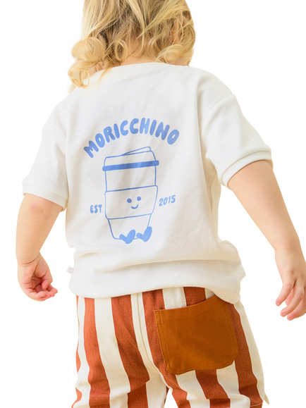 MORI Kids' MORIcchino Oversized T-Shirt, Cream - view 2, Cream