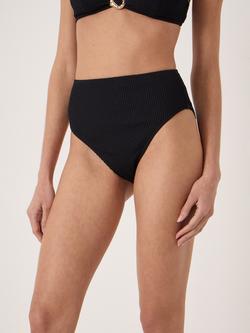 HUSH Harper Crinkle High Waisted Bottoms, Black, Black