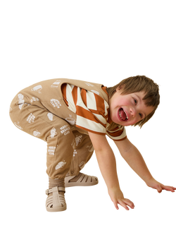 MORI Baby Brunch Club Oversized Dungarees, Brown - view 2, Brown