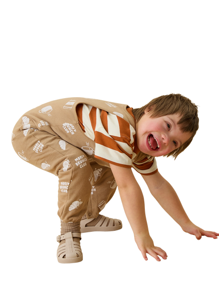 MORI Baby Brunch Club Oversized Dungarees, Brown - view 2, Brown