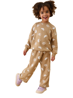 MORI Kids' Brunch Club Joggers, Brown, Brown