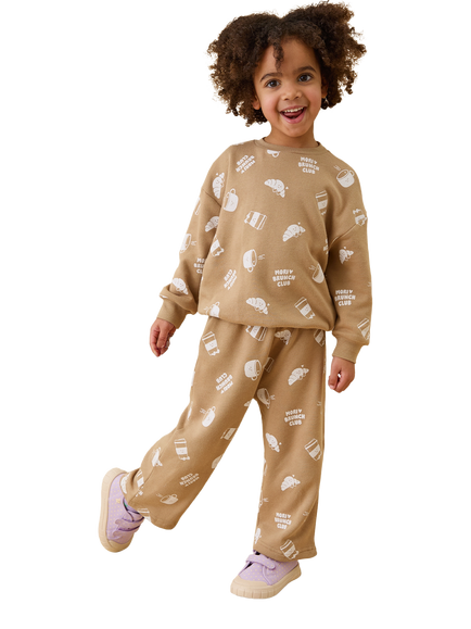 MORI Kids' Brunch Club Joggers, Brown, Brown
