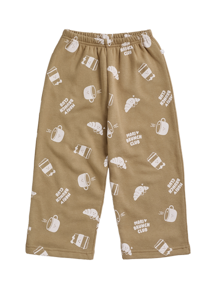 MORI Kids' Brunch Club Joggers, Brown - view 2, Brown