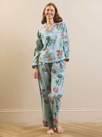 Their Nibs Winter Floral Pyjamas, Light Blue, Light Blue