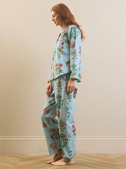 Their Nibs Winter Floral Pyjamas, Light Blue - view 2, Light Blue