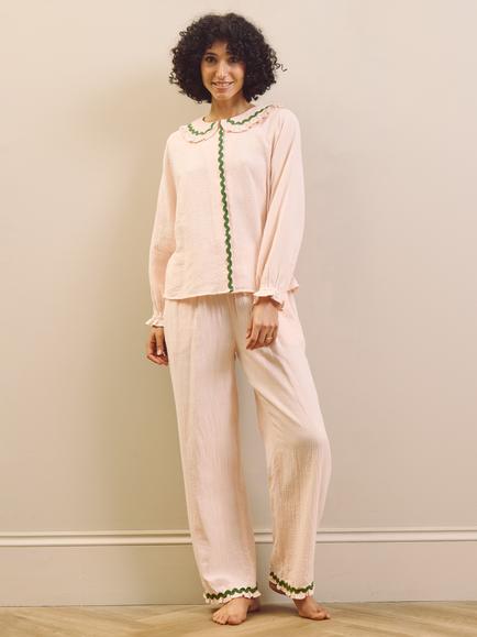 Their Nibs Double Gauze Pyjamas, Pink, Pink