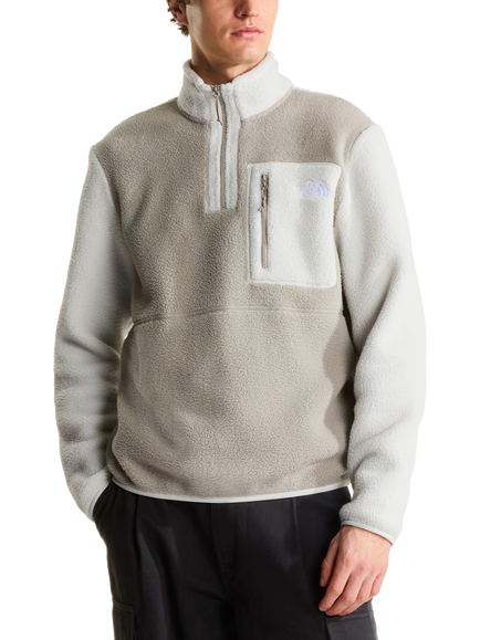 The North Face Men's Yumiori Quarter Zip Fleece Jacket, Stone Slab-cloud, Stone Slab-cloud