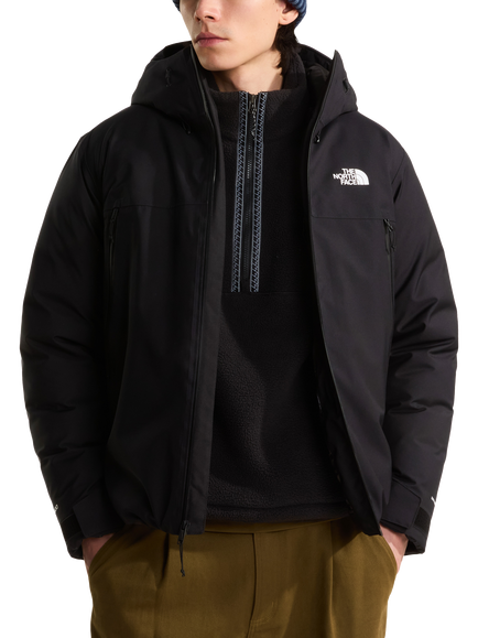 The North Face Mountain Range Down Hooded Jacket, Black, Black