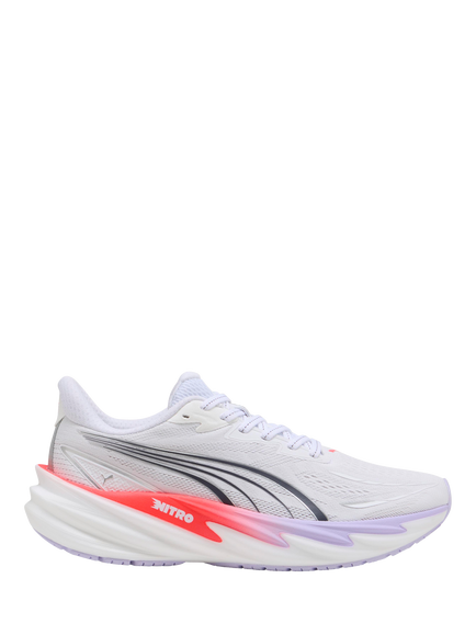 PUMA Velocity Nitro 5 Women's Sports Shoe, Puma White-Rd-Lav, Puma White-rd-lav