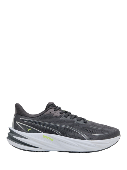 PUMA Velocity NITRO 5 Men's Running Shoe, Moody Gray-lime