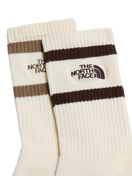 The North Face Heritage Crew Socks, Pack of 2, Cream - view 2, Undyed-chest-slb