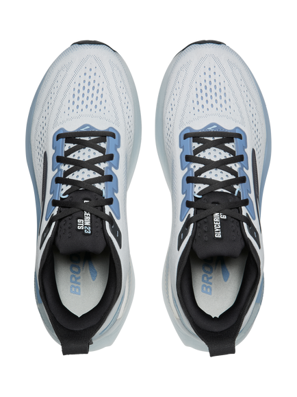 Brooks Glycerin GTS 23 Men's Sports Shoes, White/Rain/Baltic - view 2, White/Rain/Baltic