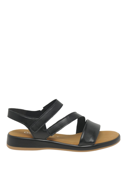 Gabor Oporto Strappy Sandals, Black Wide Fit, Black