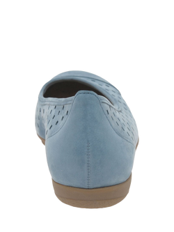 Gabor Ruffles Punched Detail Pumps, Jeans - view 2, Jeans