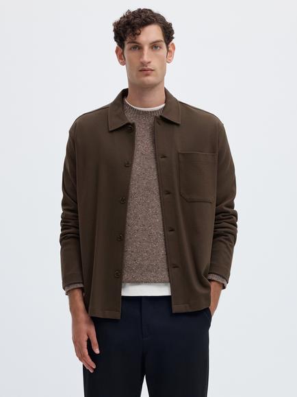 Selected Long Sleeve Overshirt, Turkish Coffee, Turkish Coffee