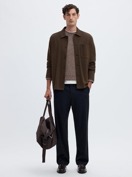 Selected Long Sleeve Overshirt, Turkish Coffee - view 2, Turkish Coffee