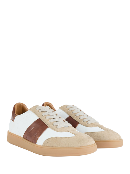 V.GAN Vegan Stem Lace Up Trainers - view 2, White/Multi