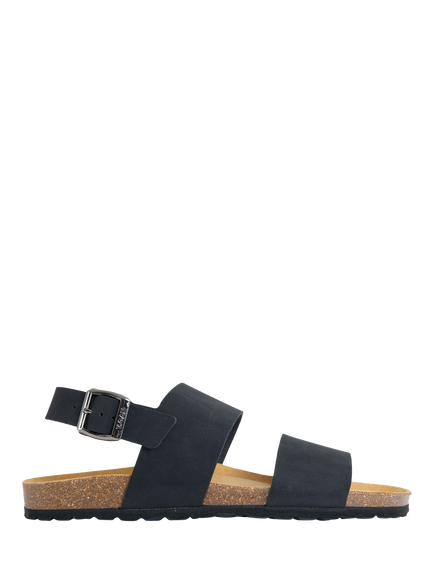 V.GAN Vegan Papaya Comfort Footbed Sandals, Black, Black