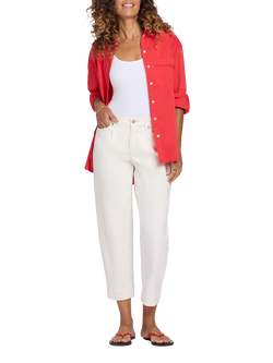 NYDJ High Rise Carrot Ankle Jeans, Vintage White