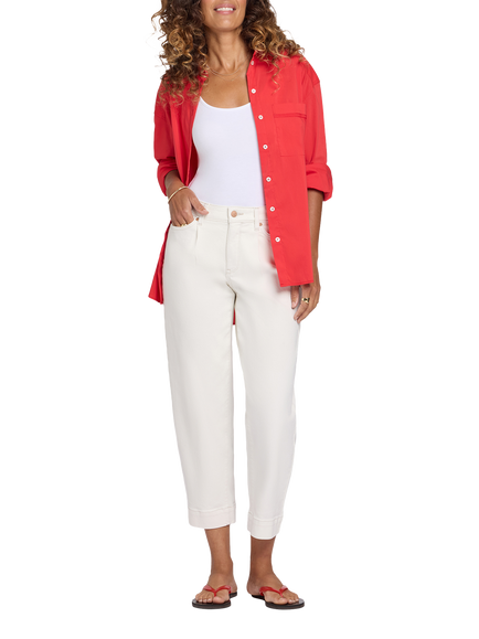 NYDJ High Rise Carrot Ankle Jeans, Vintage White