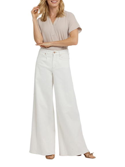 NYDJ Nova Super Wide Leg Jeans, Vintage White, Vintage White