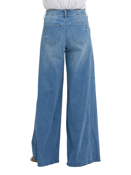 NYDJ Nova Super Wide Leg Jeans, Vista Lake - view 2, Vista Lake