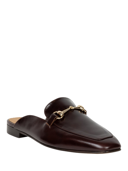 Bobbies Emy Leather Horsebit Mule Loafers, Irish Coffee - view 2, Irish Coffee