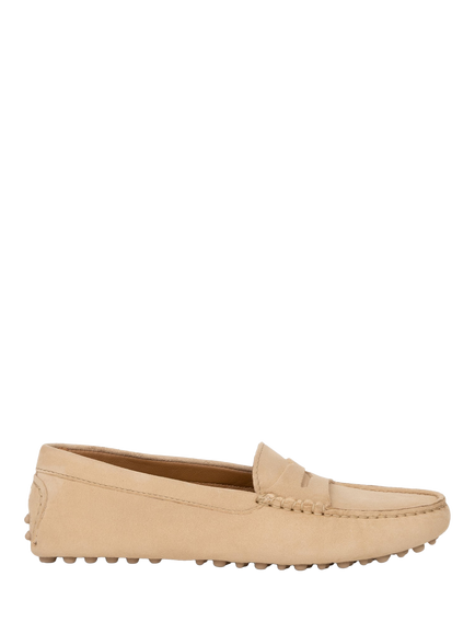 Bobbies Emma Suede Driver Loafers, Milos Beige, Milos Beige