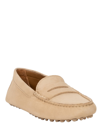 Bobbies Emma Suede Driver Loafers, Milos Beige - view 2, Milos Beige