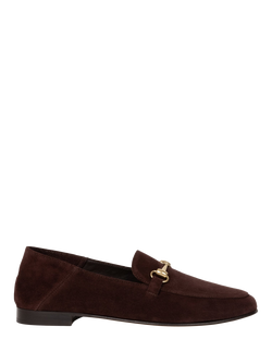 Bobbies Jill Suede Horsebit Loafers, Truffle Brown, Truffle Brown
