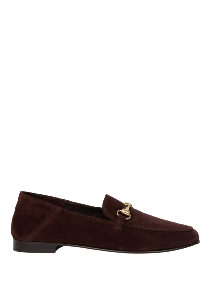 Bobbies Jill Suede Horsebit Loafers, Truffle Brown, Truffle Brown