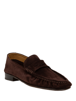 Bobbies Joe Suede Loafers, Truffle Brown - view 2, Truffle Brown