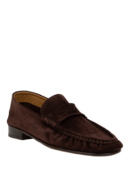Bobbies Joe Suede Loafers, Truffle Brown - view 2, Truffle Brown