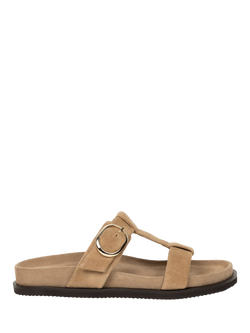 Bobbies Fajar Suede Footbed Sandals, Antelope, Antelope