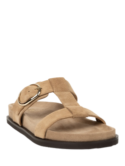 Bobbies Fajar Suede Footbed Sandals, Antelope - view 2, Antelope