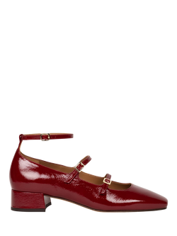 Bobbies Suzie Crumpled Patent Leather Mary Janes, Cherry Gloss, Cherry Gloss