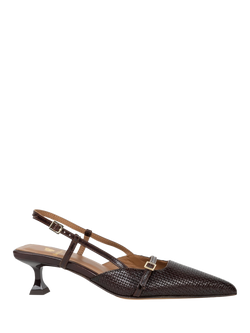 Bobbies Reem Leather Slingback Court Shoes, Irish Coffee, Irish Coffee