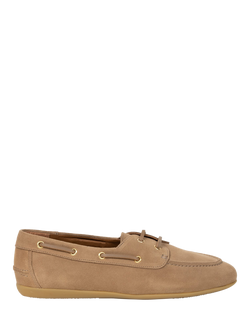 Bobbies Betsy Suede Lace Up Boat Shoes, Antelope, Antelope