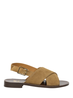Bobbies Zita Suede Cross Strap Sandals, Siberia, Siberia