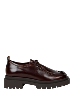 Bobbies Noreen Leather Platform Lace Up Derby Shoes, Brownie, Brownie