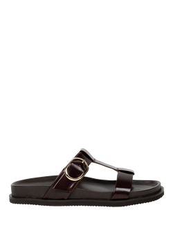 Bobbies Fajar Leather Footbed Sandals, Irish Coffee, Irish Coffee
