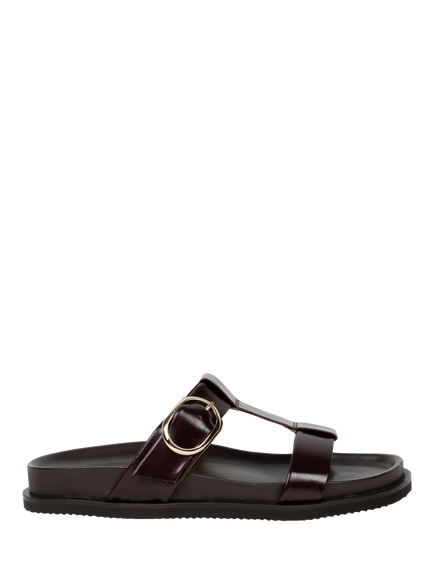 Bobbies Fajar Leather Footbed Sandals, Irish Coffee, Irish Coffee