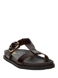Bobbies Fajar Leather Footbed Sandals, Irish Coffee - view 2, Irish Coffee
