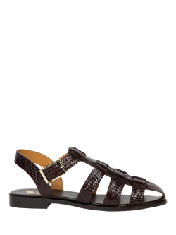 Bobbies Romane Leather Fisherman Sandals, Irish Coffee, Irish Coffee